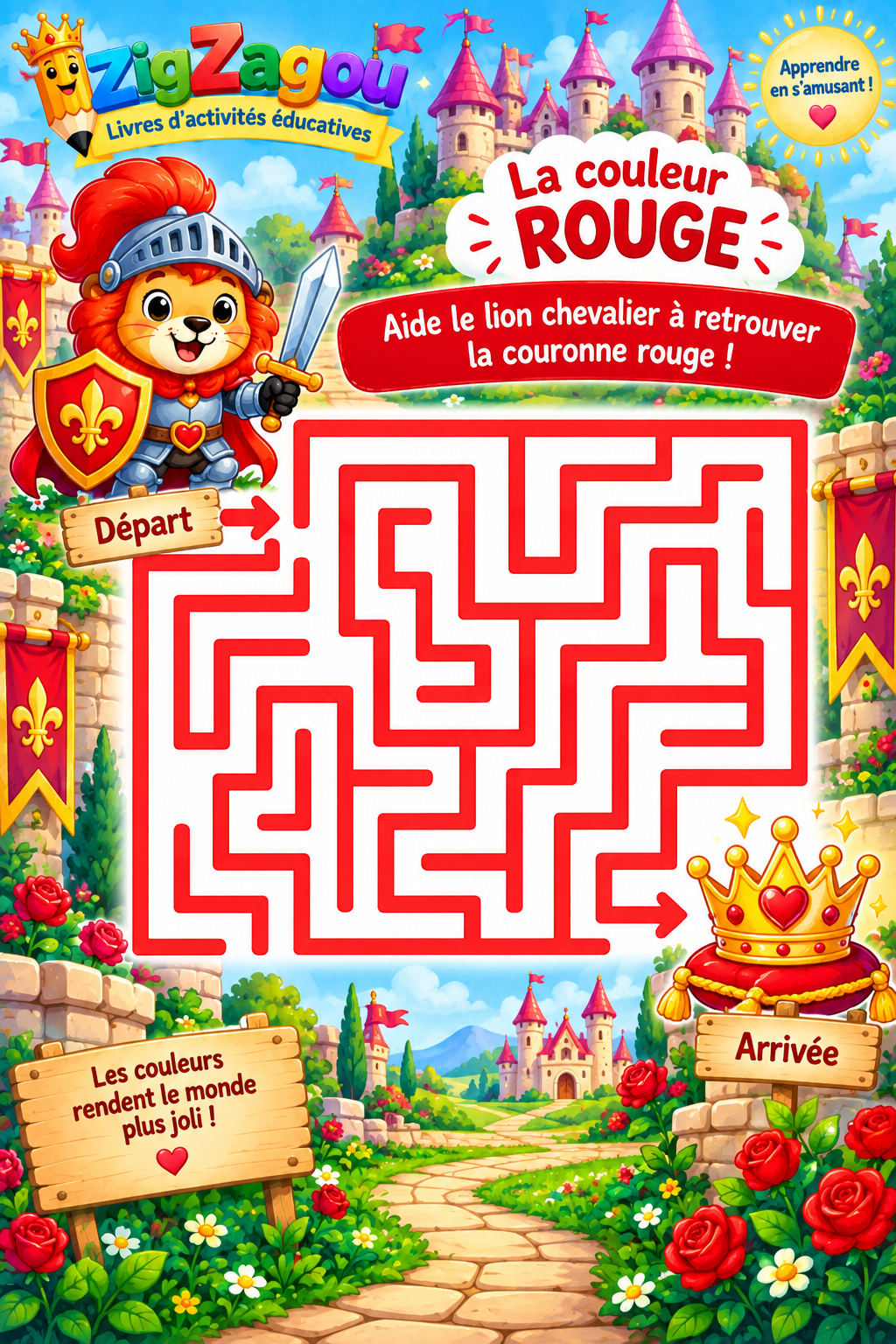 Le labyrinthe des couleurs – Rouge