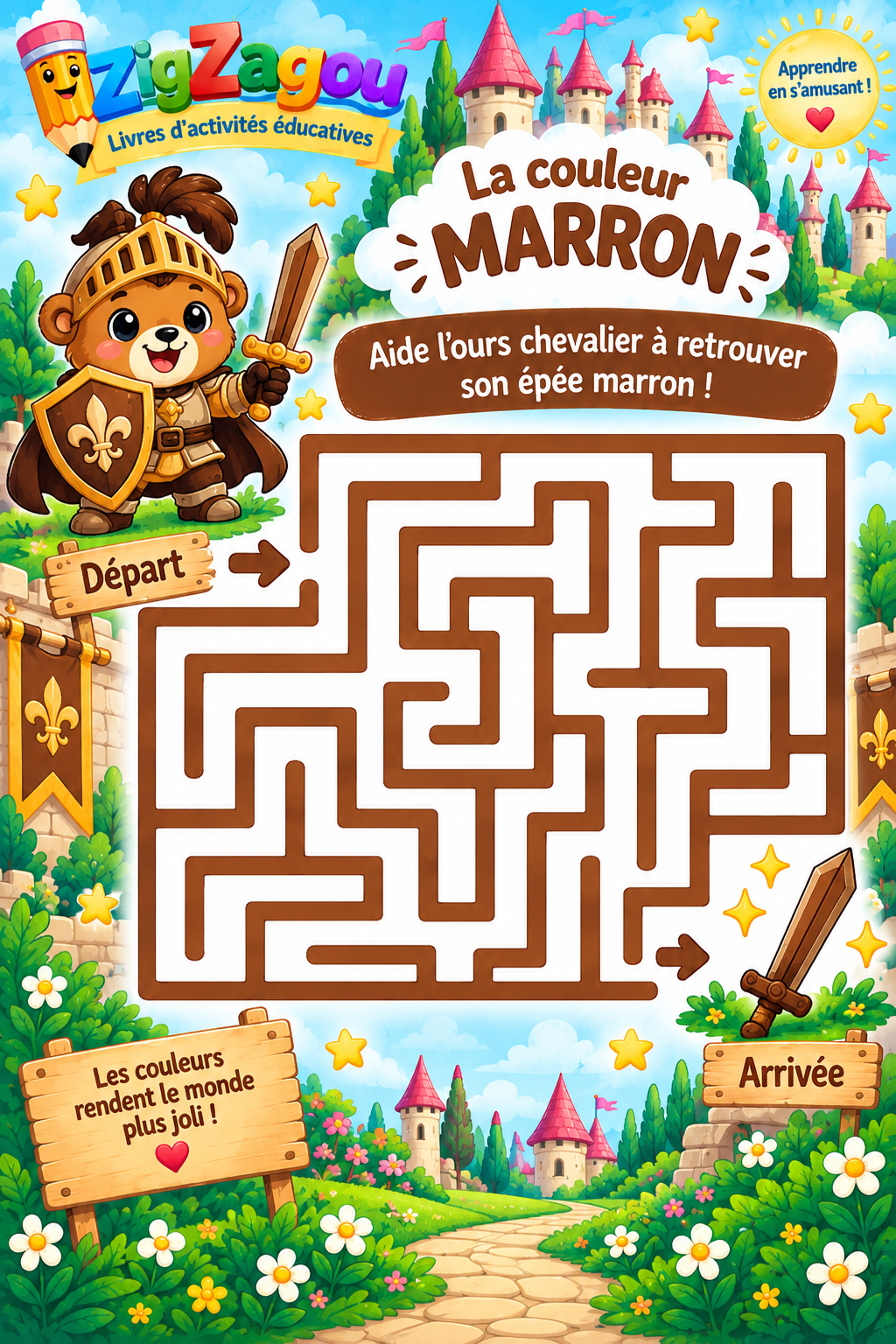 Le labyrinthe des couleurs – Marron