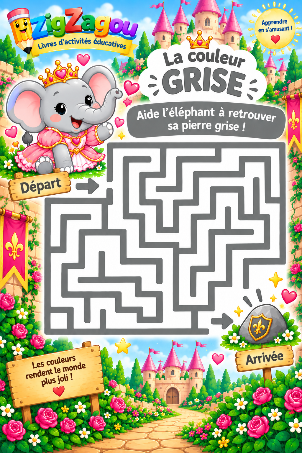 Le labyrinthe des couleurs – Gris