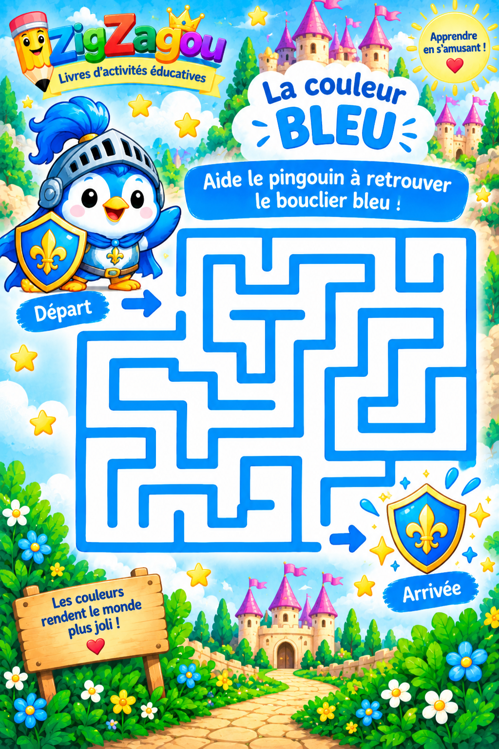 Le labyrinthe des couleurs – Bleu