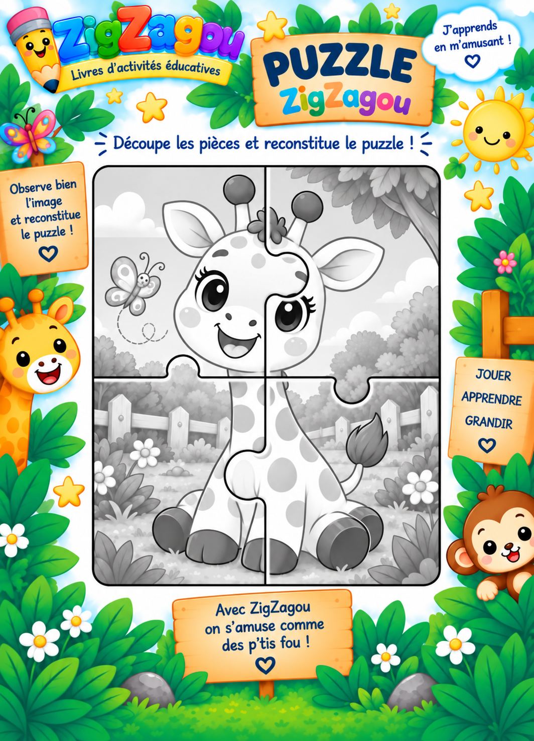 Puzzle girafe