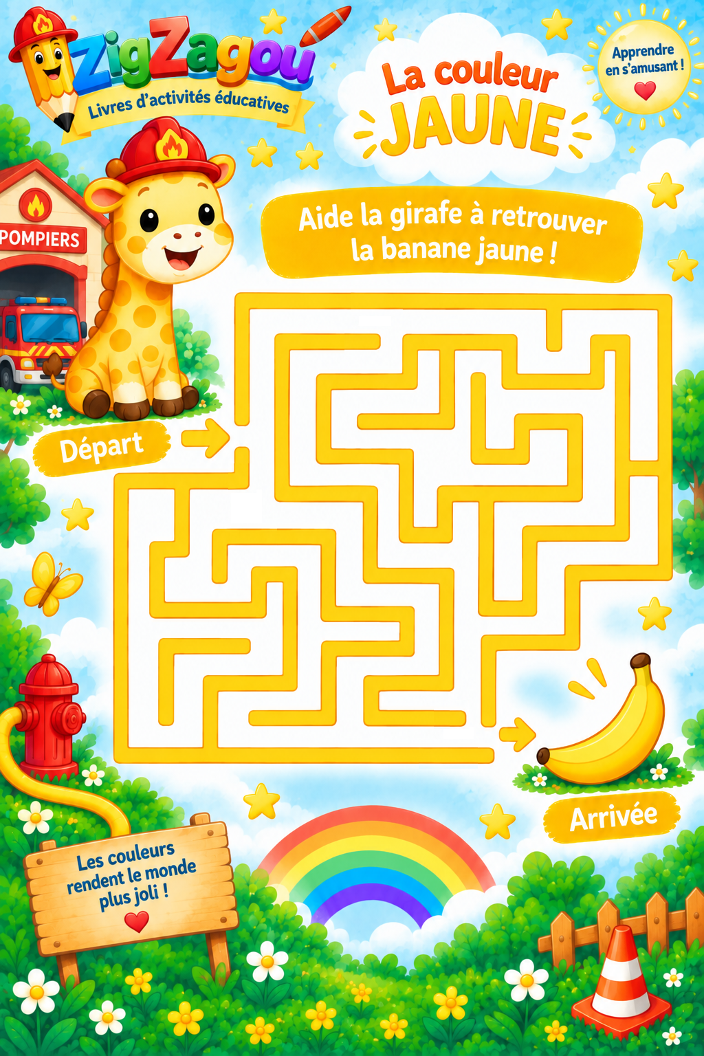 Labyrinthe jaune pompier
