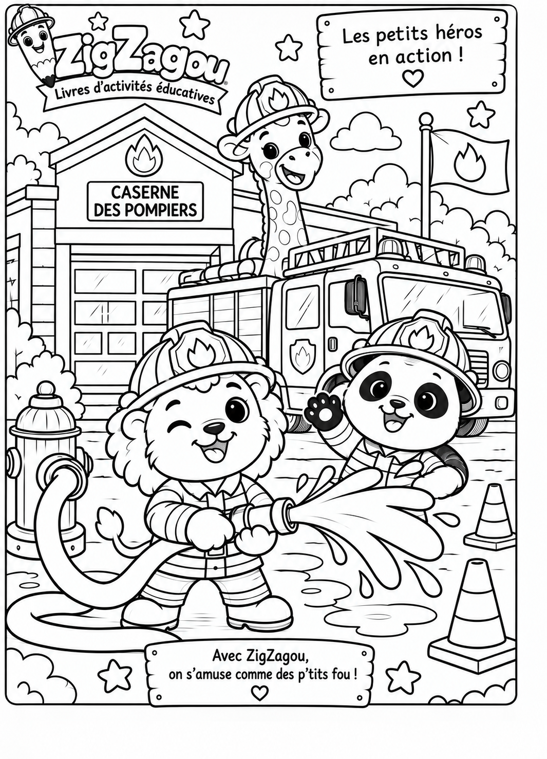 Coloriage pompier 1