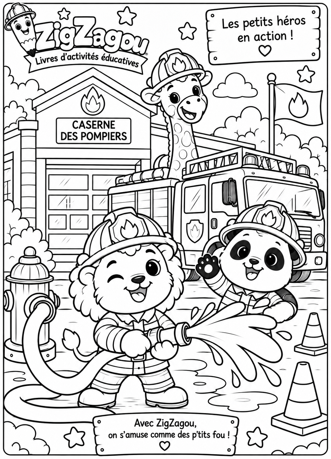 Coloriage pompier 2