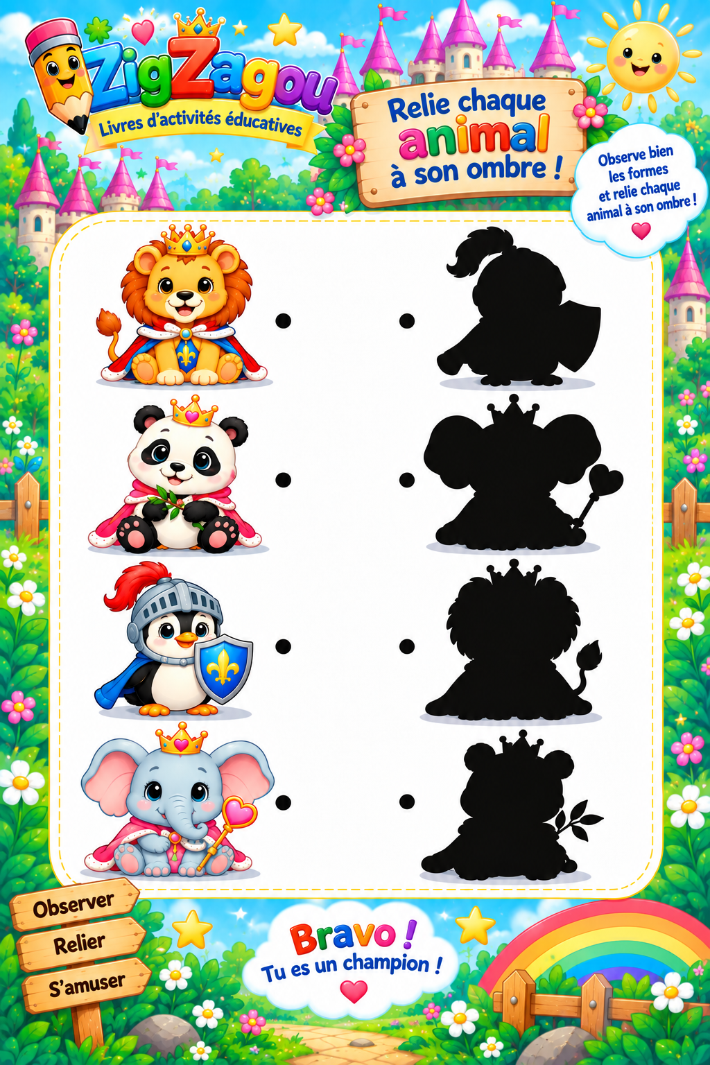 Le jeu des ombres – Chevalier & Princesse